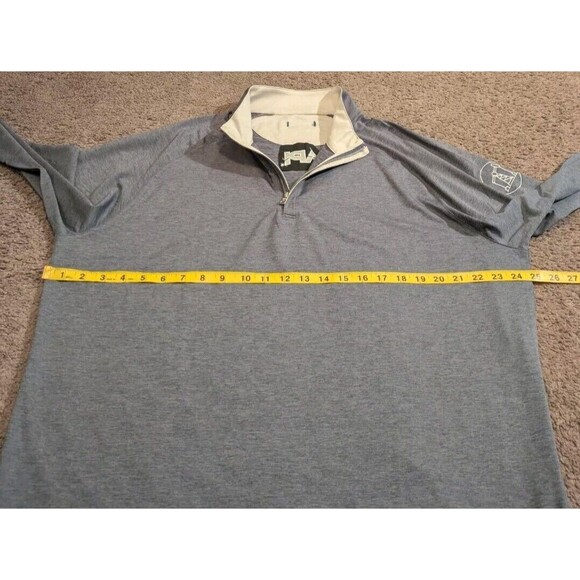 Peter Millar Crown Crafted Stealth Performance 1/4 Zip Steel ME0XK60 Men's 2XL - Picture 5 of 6